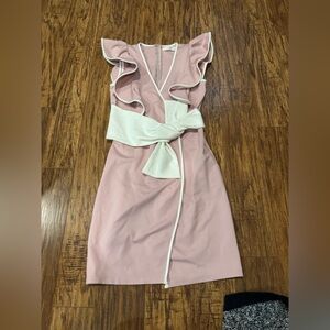 Elegant Pink Ruffle Dress